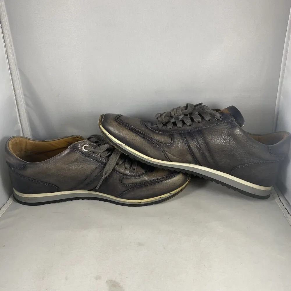 Magnanni Metallic Leather Casual Lace Up Sneaker Shoe Men’s 7 M Pueblo Cristian - Picture 5 of 8